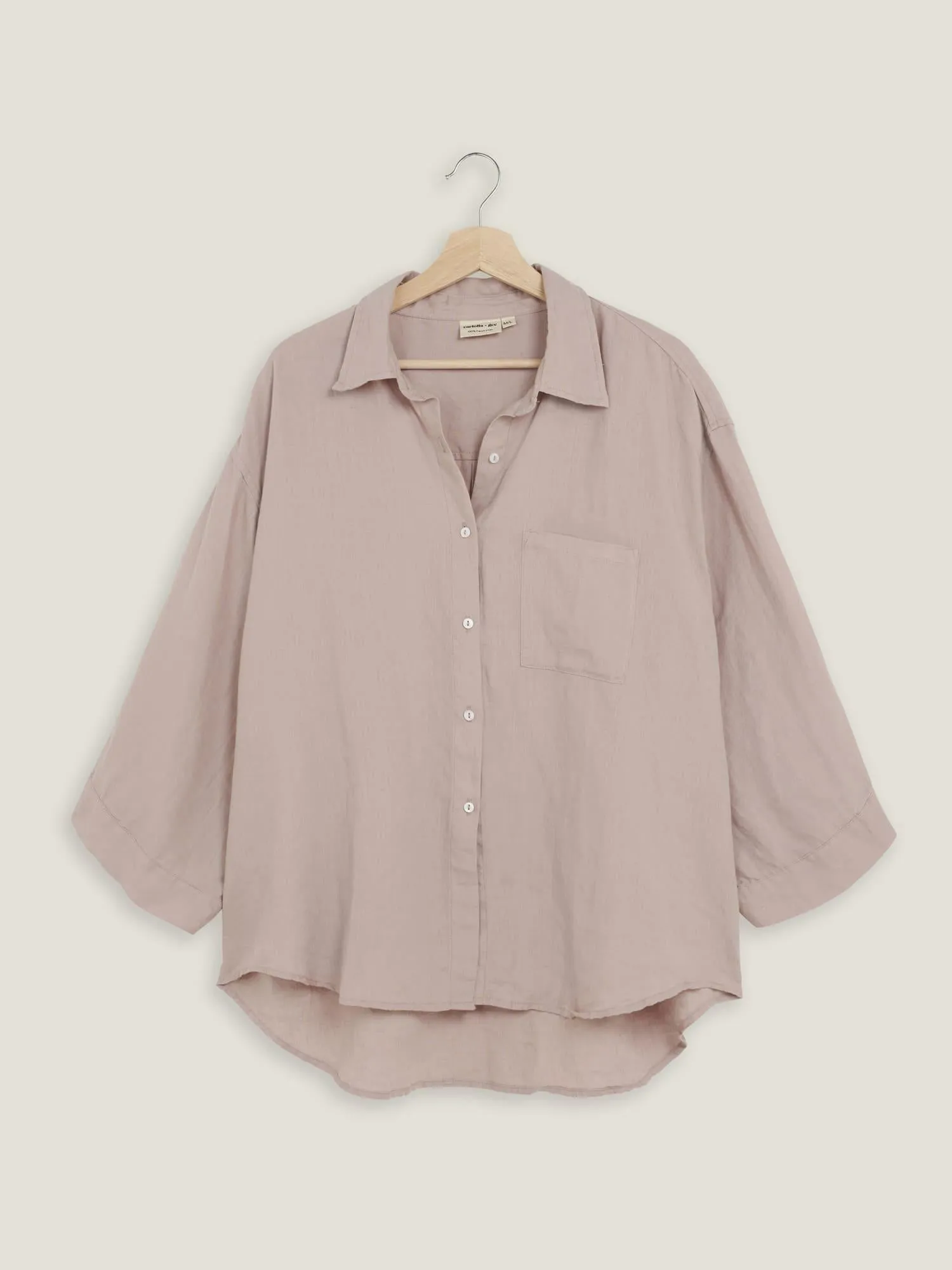 100% Linen shirt in Rosa
