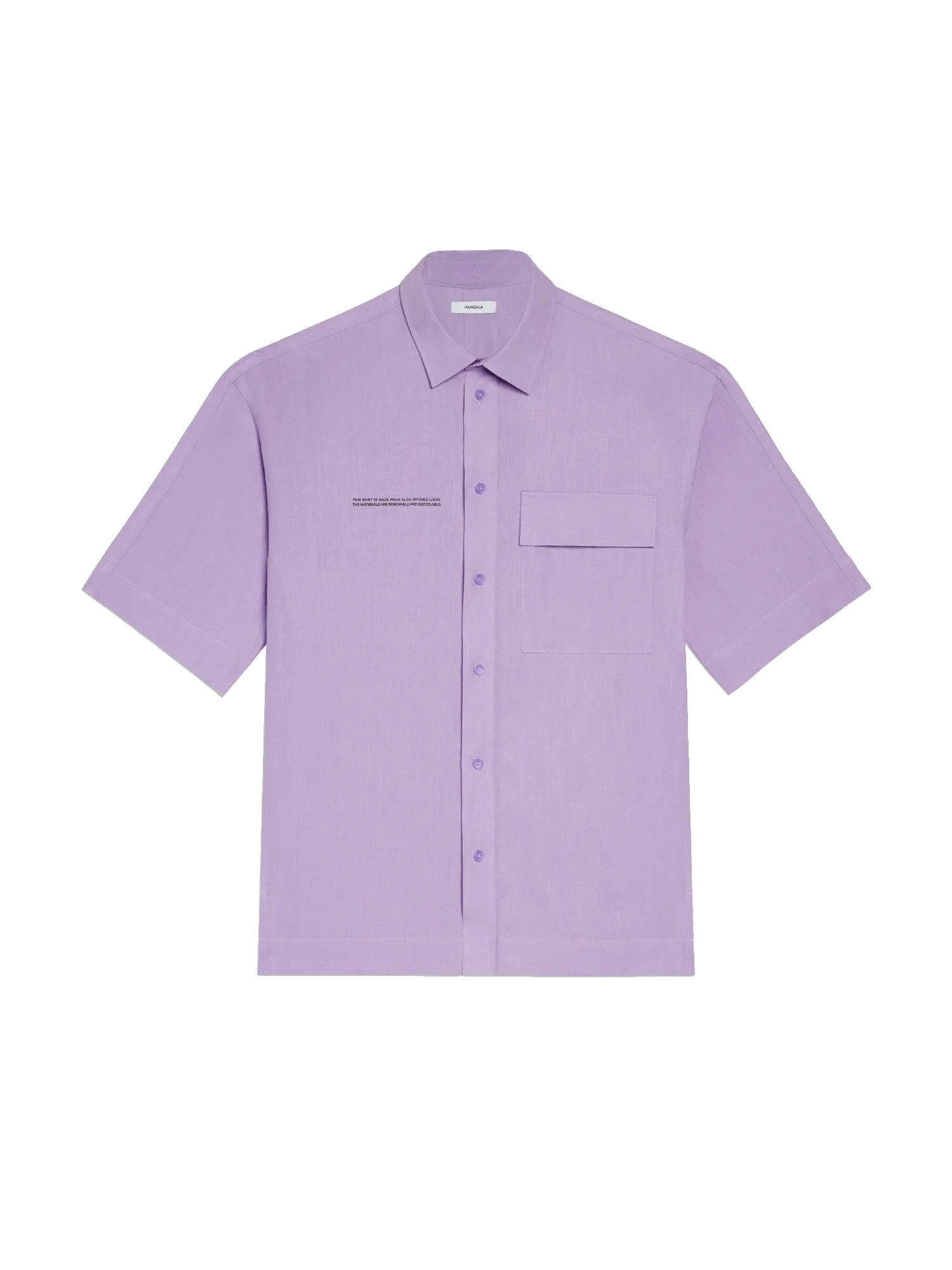 Aloe Linen Short Sleeve Shirt—orchid purple