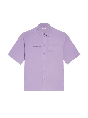 Aloe Linen Short Sleeve Shirt—orchid purple