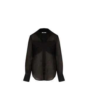 ARIEL SHEER SHIRT BLACK