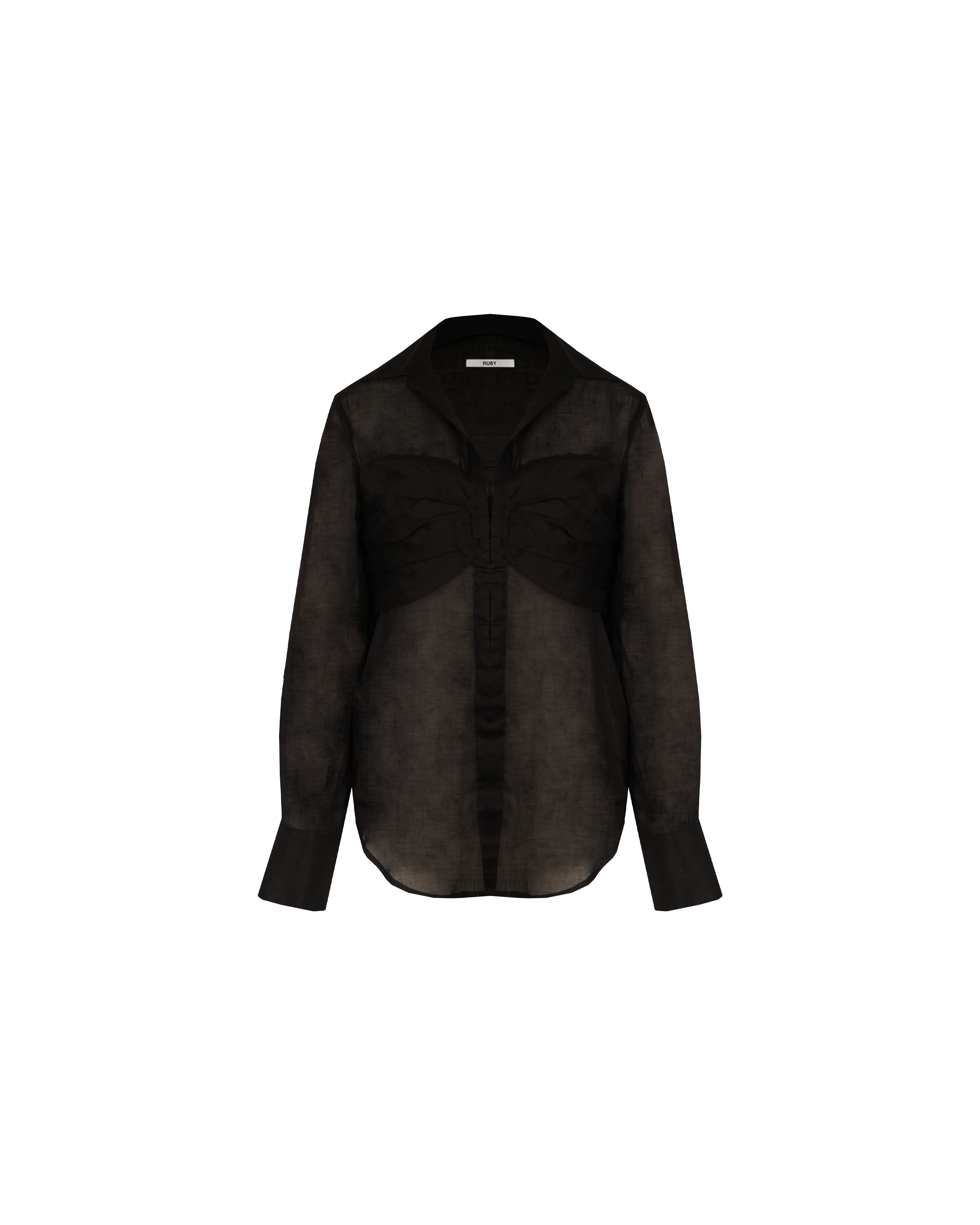ARIEL SHEER SHIRT BLACK