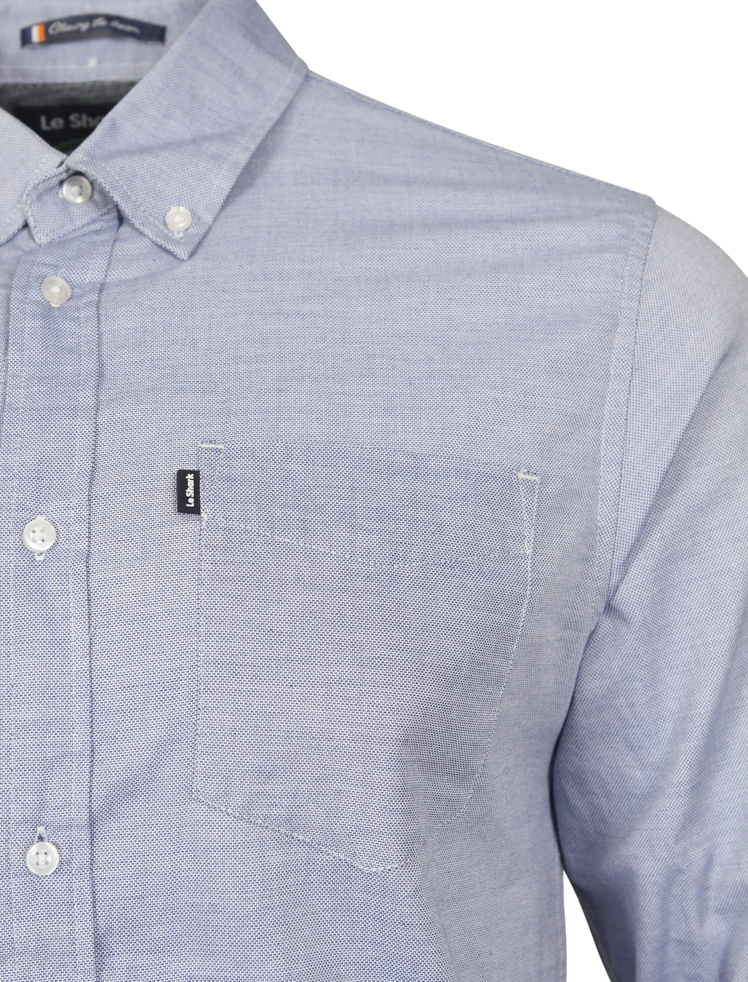 Barra Cotton Chambray Shirt in Blue - Le Shark