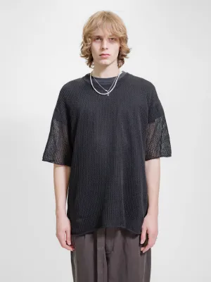 Beach Brains Mesh Knit Tee Black