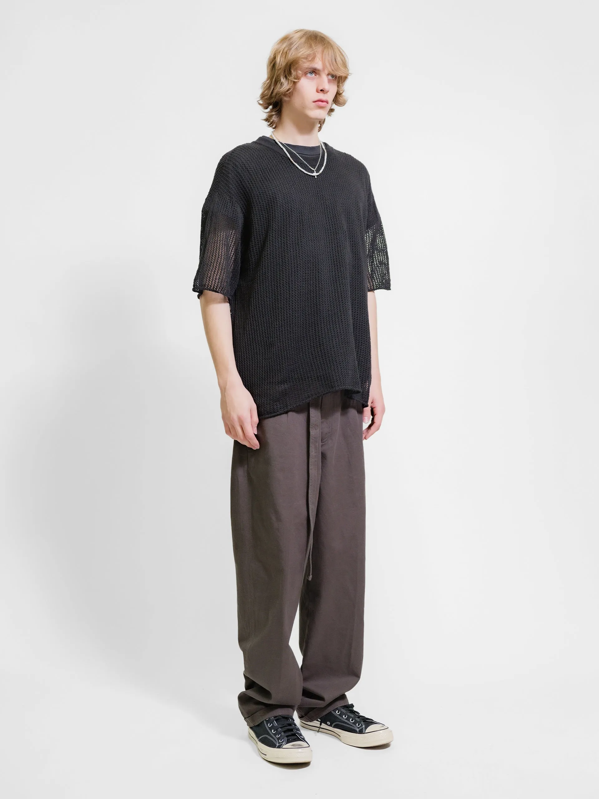 Beach Brains Mesh Knit Tee Black