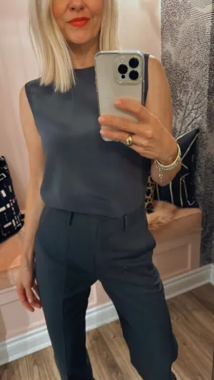 'Bley' Silk Crepe De Soie Blouse