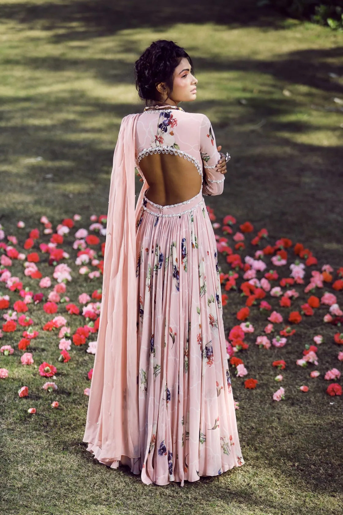 Blushback cut out anarkali set