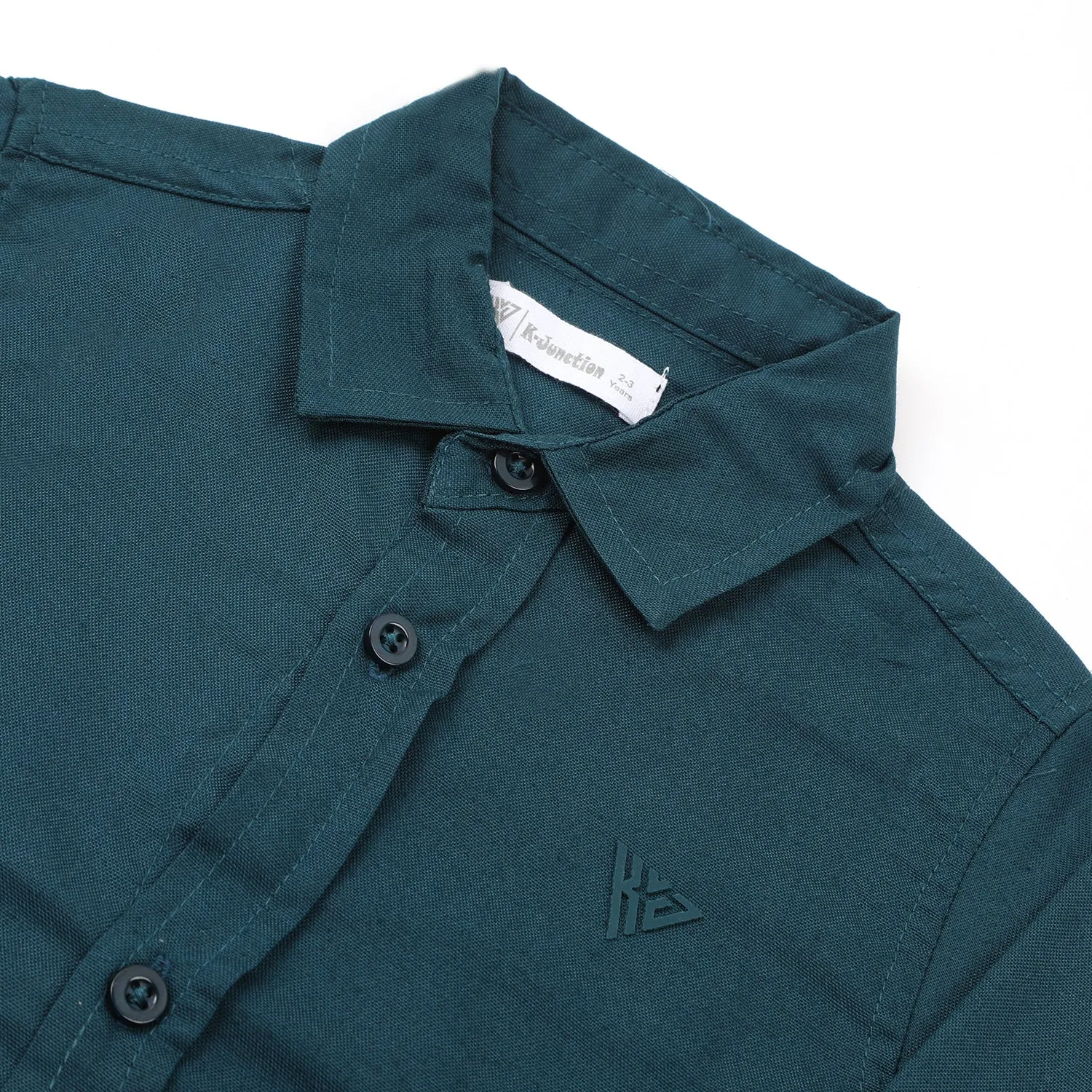 Boys Chambray Casual Full Sleeves Shirt - Blue