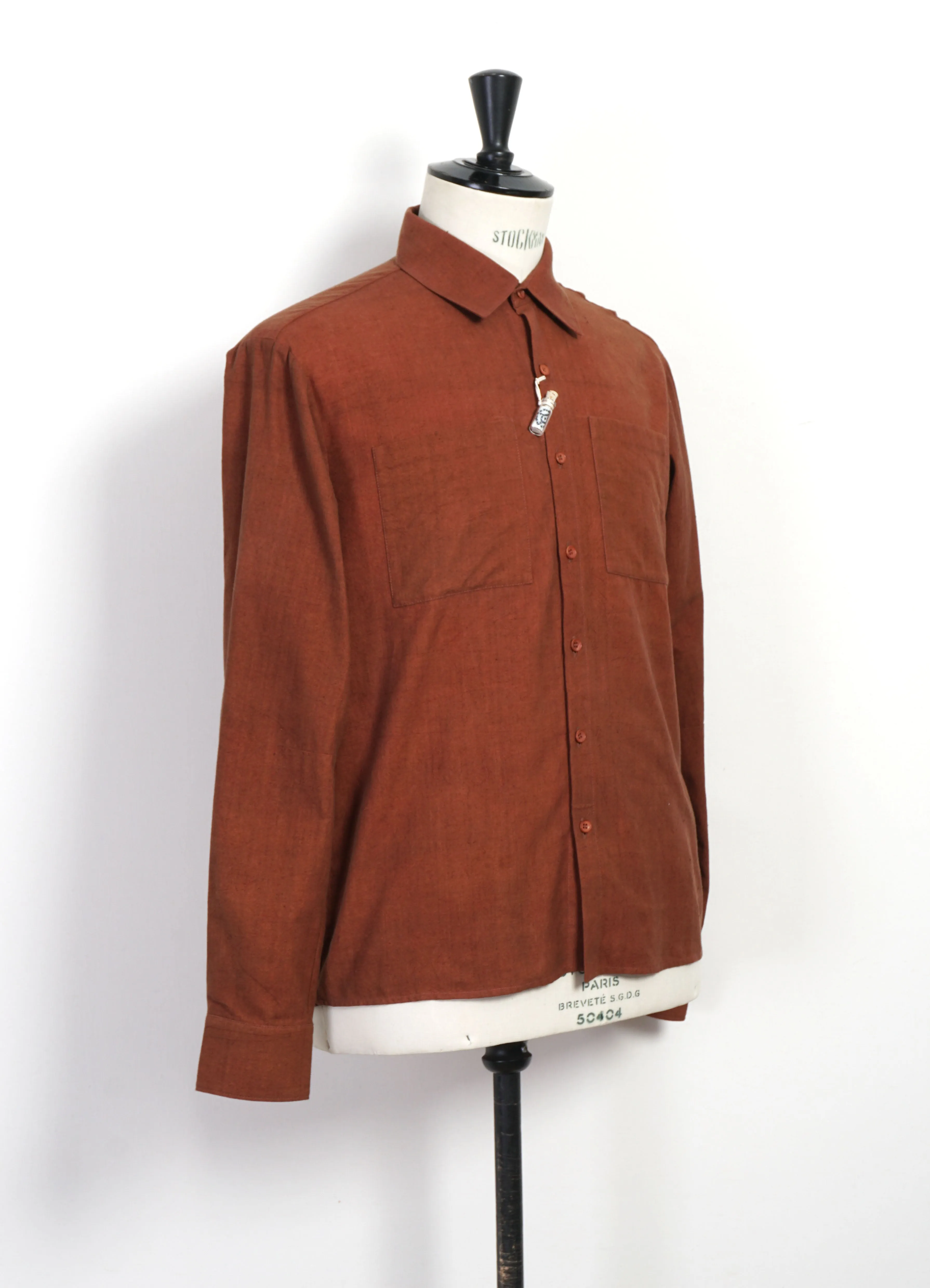 BREEZE | Essential Cotton Shirt | Brick Red