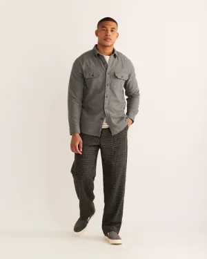 Burnside Flannel Shirt - Charcoal Heather