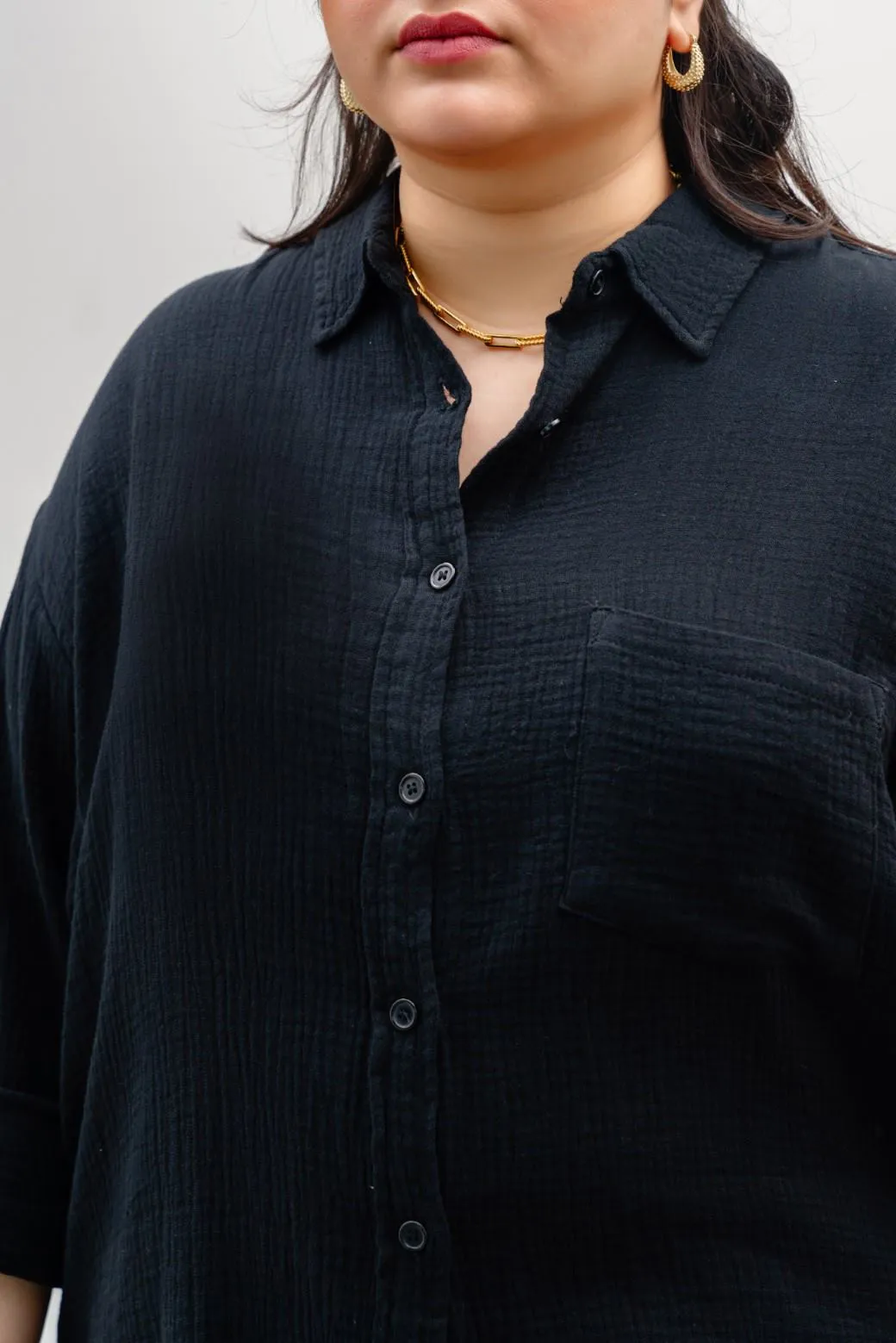 CURVE MUSLIN SHIRT