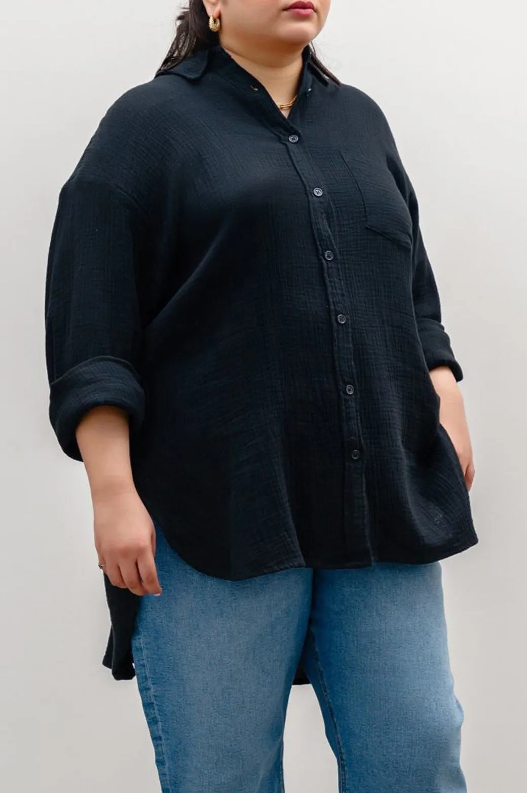 CURVE MUSLIN SHIRT