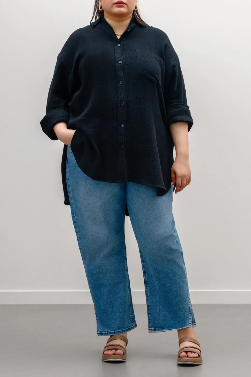 CURVE MUSLIN SHIRT