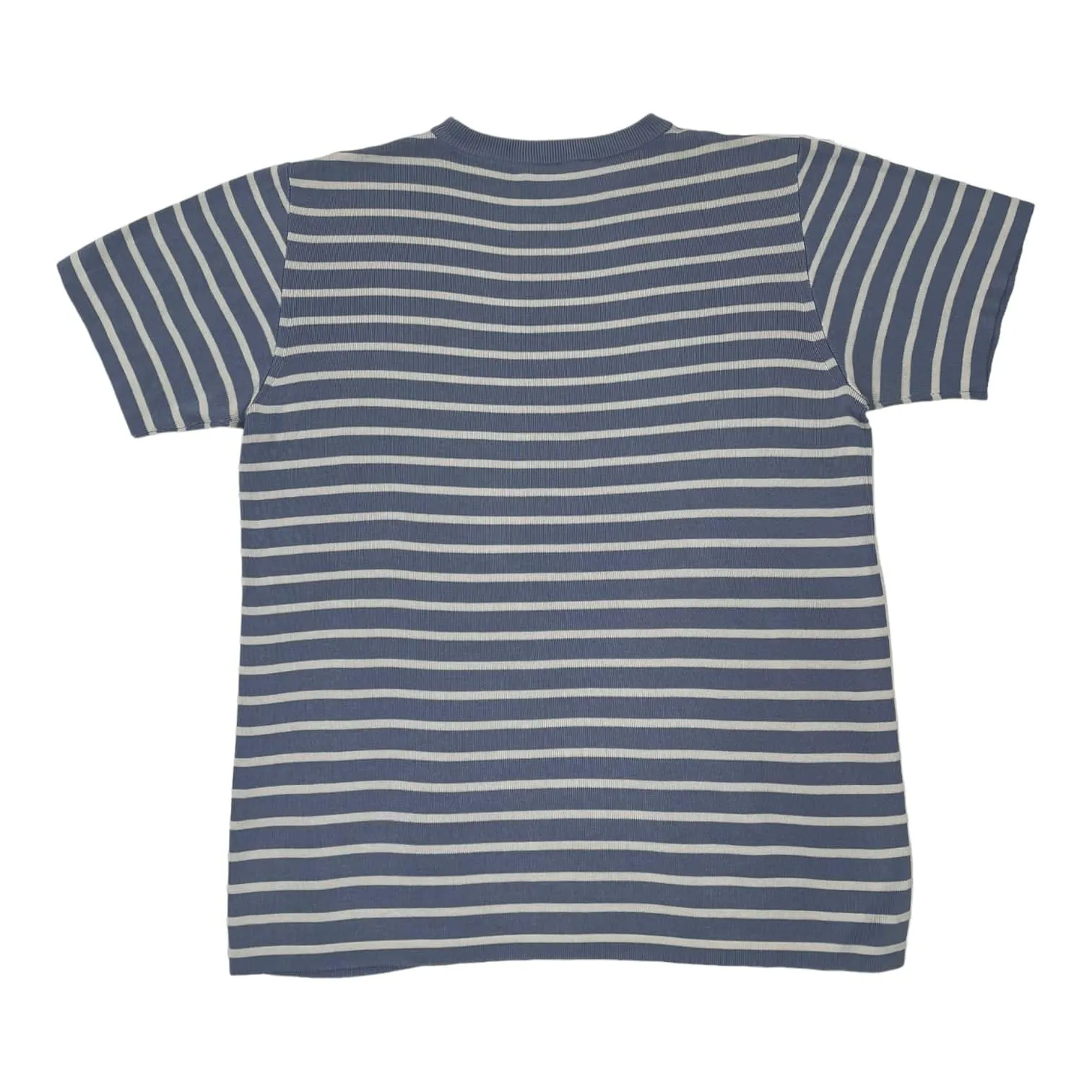 Dior Oversized Striped Logo Short Sleeve Tee Shirt Light Blue White Pre-Owned