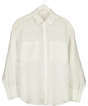 DISSH White Linen Oversized Shirt UK 8