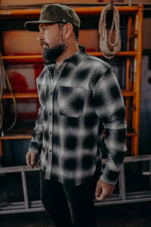 Flannel Work Shirt- White Ombre