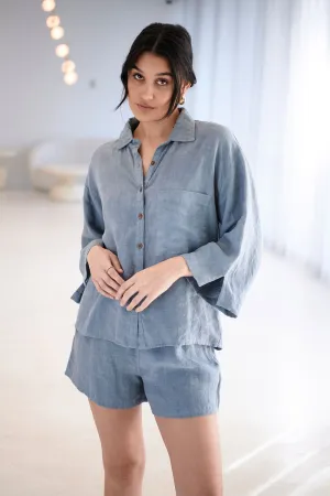 Fundamental Linen Shirt - Blue
