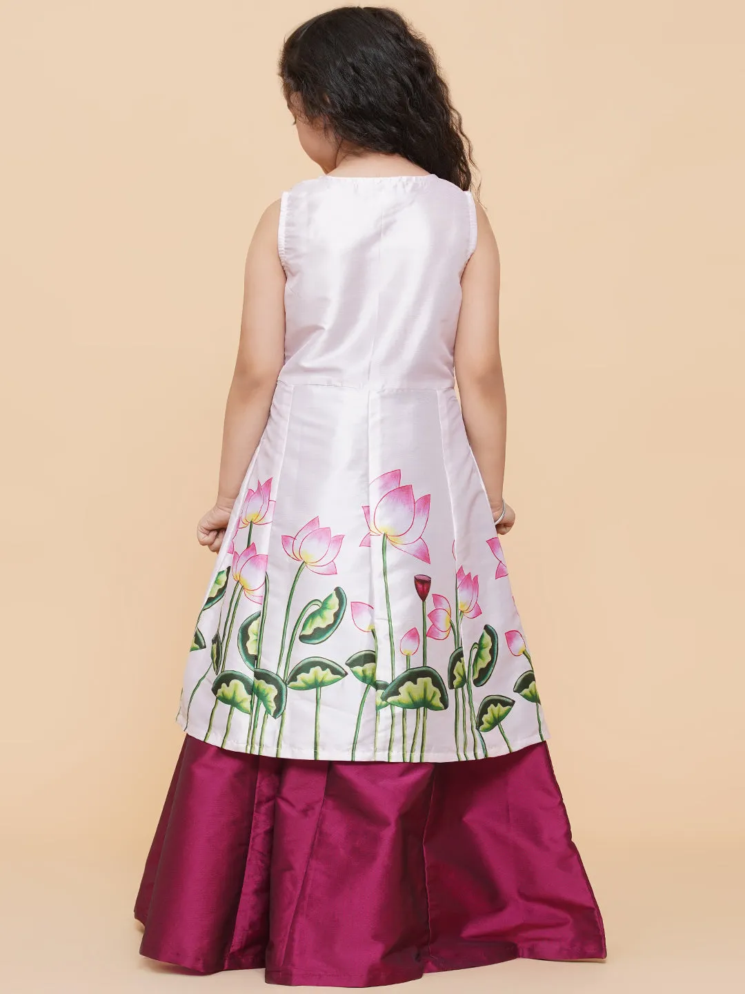 Girls Printed Ready To Wear Lehenga & Kurta