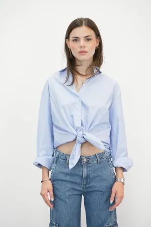 HALEY OVERSIZED SHIRT IN KELP BLUE