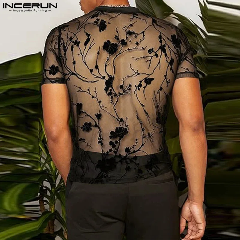 INCERUN Sensual Sheer Shirts