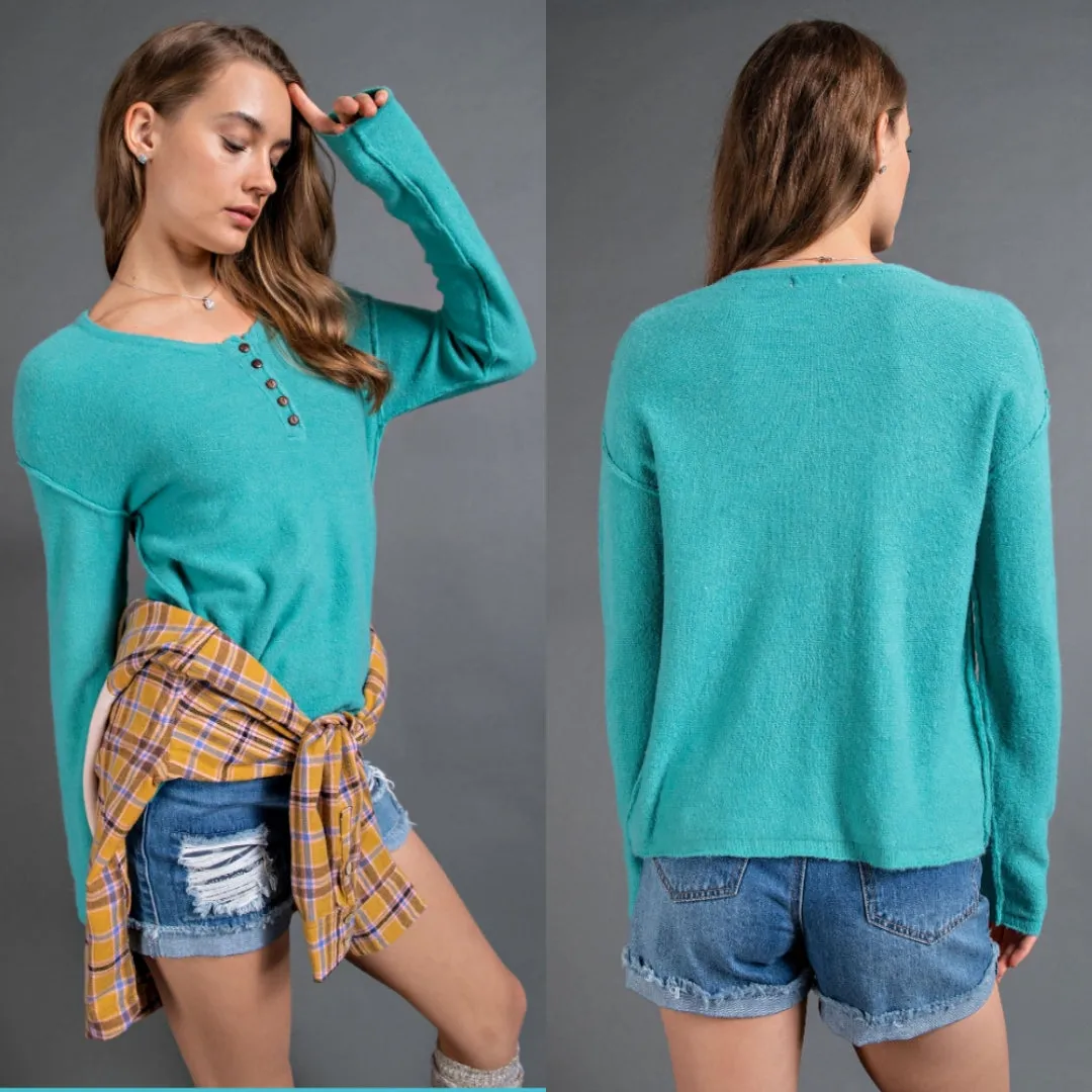 Knit Henley Top