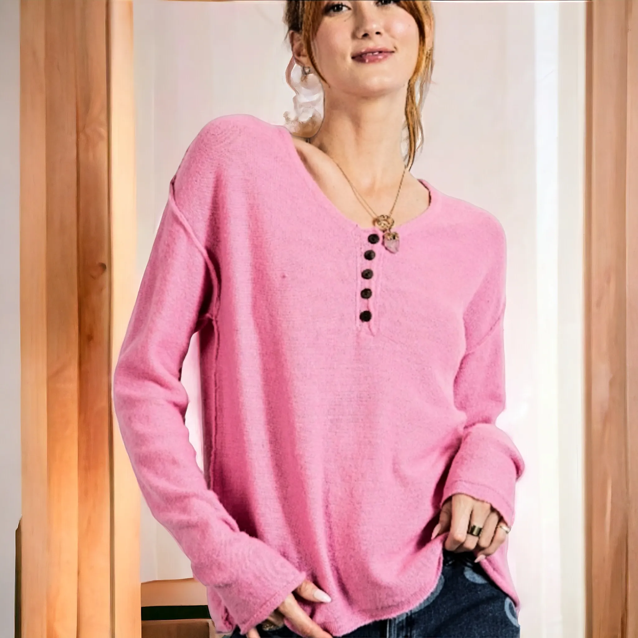 Knit Henley Top