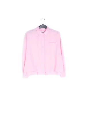 Light pink striped oversized shirt
