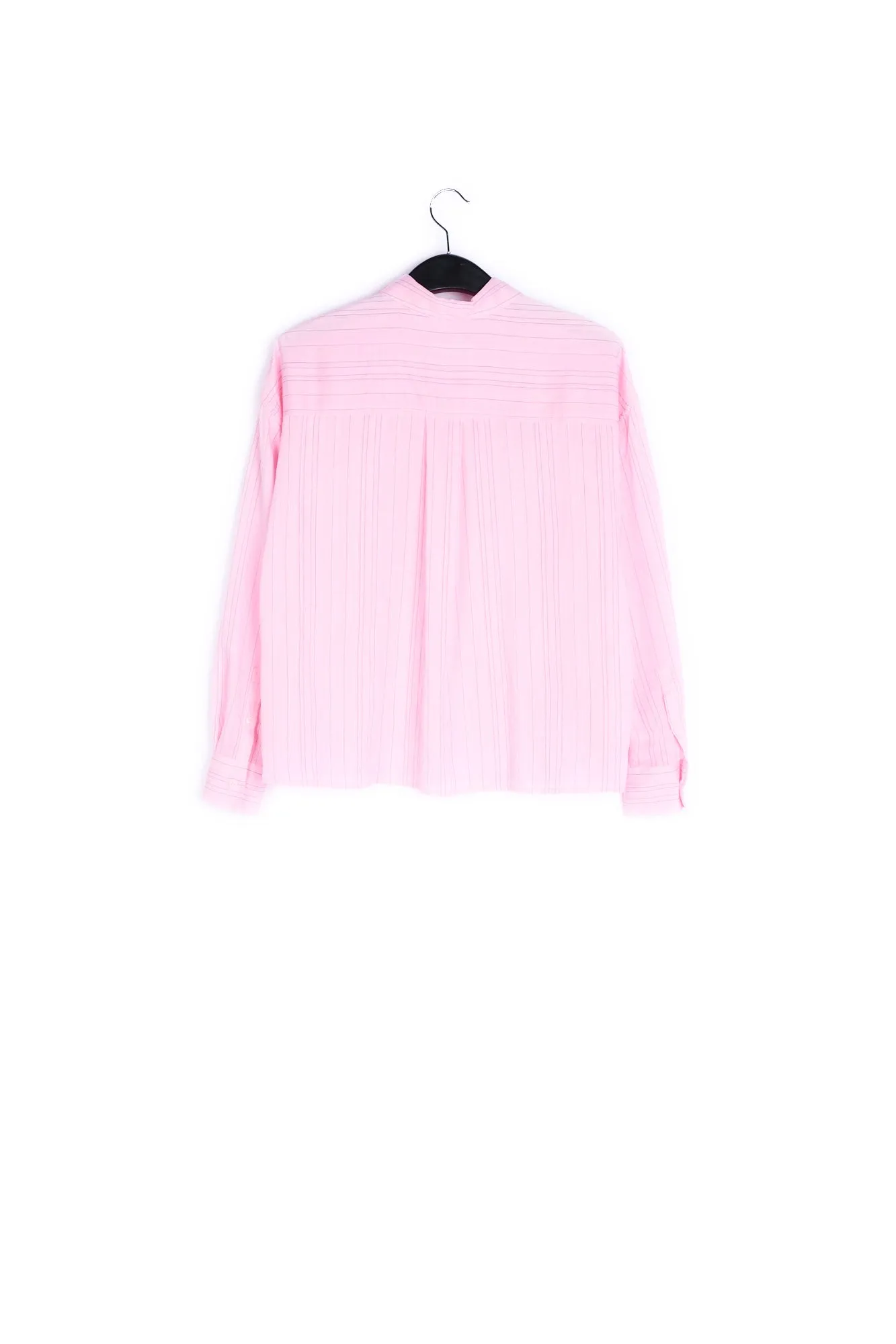 Light pink striped oversized shirt