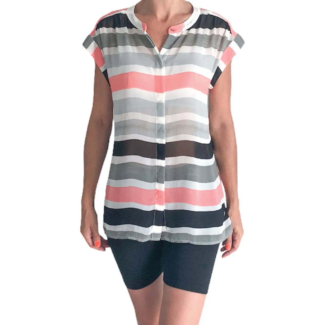 Liz Clairbourne Striped Sleeveless Shirt