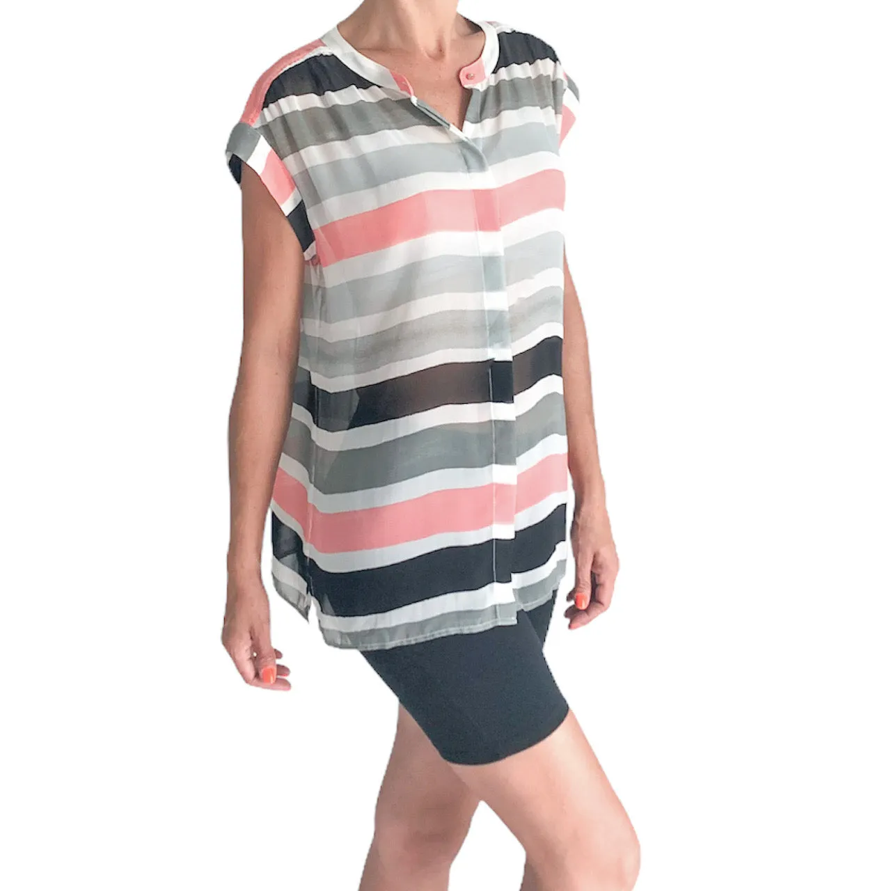 Liz Clairbourne Striped Sleeveless Shirt