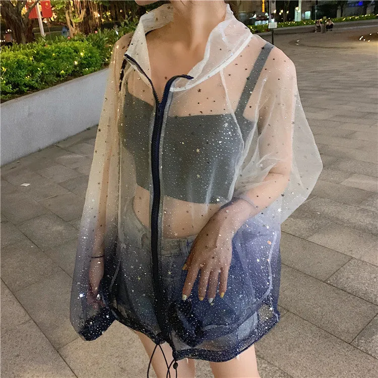 Mermaid Starry Sheer Shirt