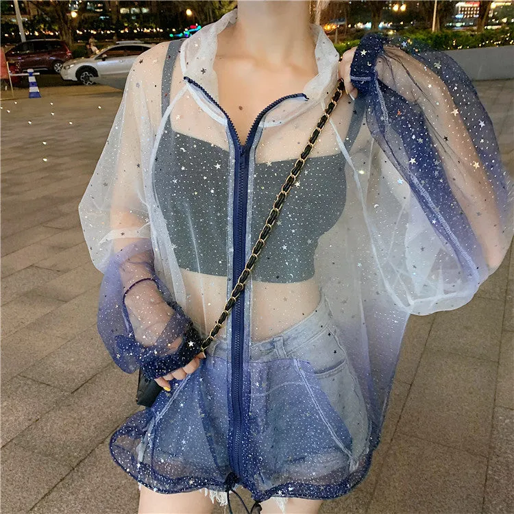 Mermaid Starry Sheer Shirt