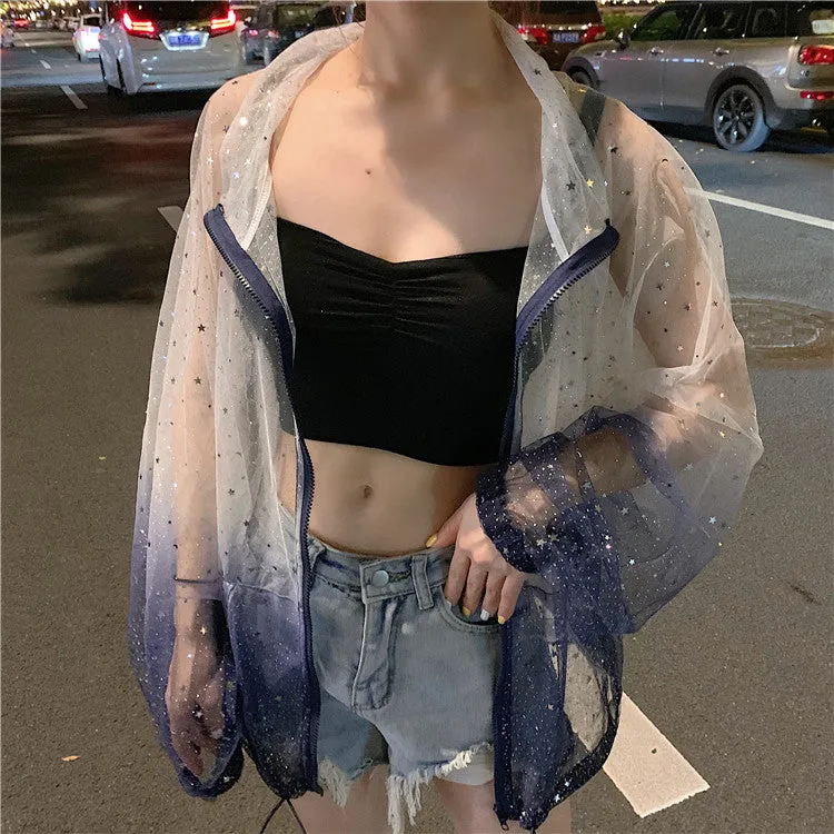 Mermaid Starry Sheer Shirt