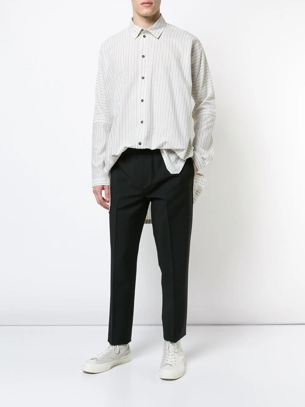 Natural Sheer Striped Shirt