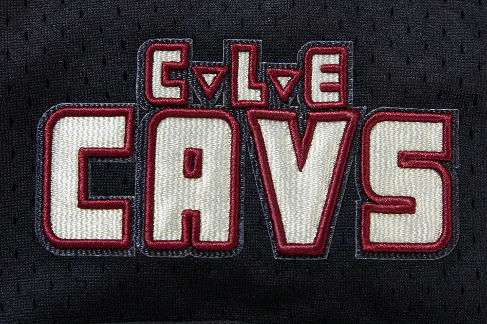 NBA CLEVELAND CAVALIERS CHEST THE LAND MEN'S MESH BUTTON DOWN SHIRT (BLACK)
