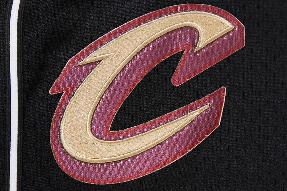 NBA CLEVELAND CAVALIERS CHEST THE LAND MEN'S MESH BUTTON DOWN SHIRT (BLACK)