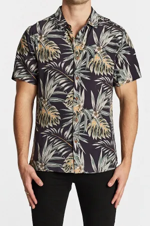 Nena Pasadena MENS MARSH STANDARD FIT SHORT SLEEVE SHIRT - FLORAL PRINT