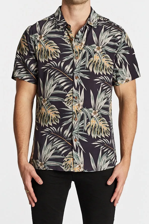Nena Pasadena MENS MARSH STANDARD FIT SHORT SLEEVE SHIRT - FLORAL PRINT