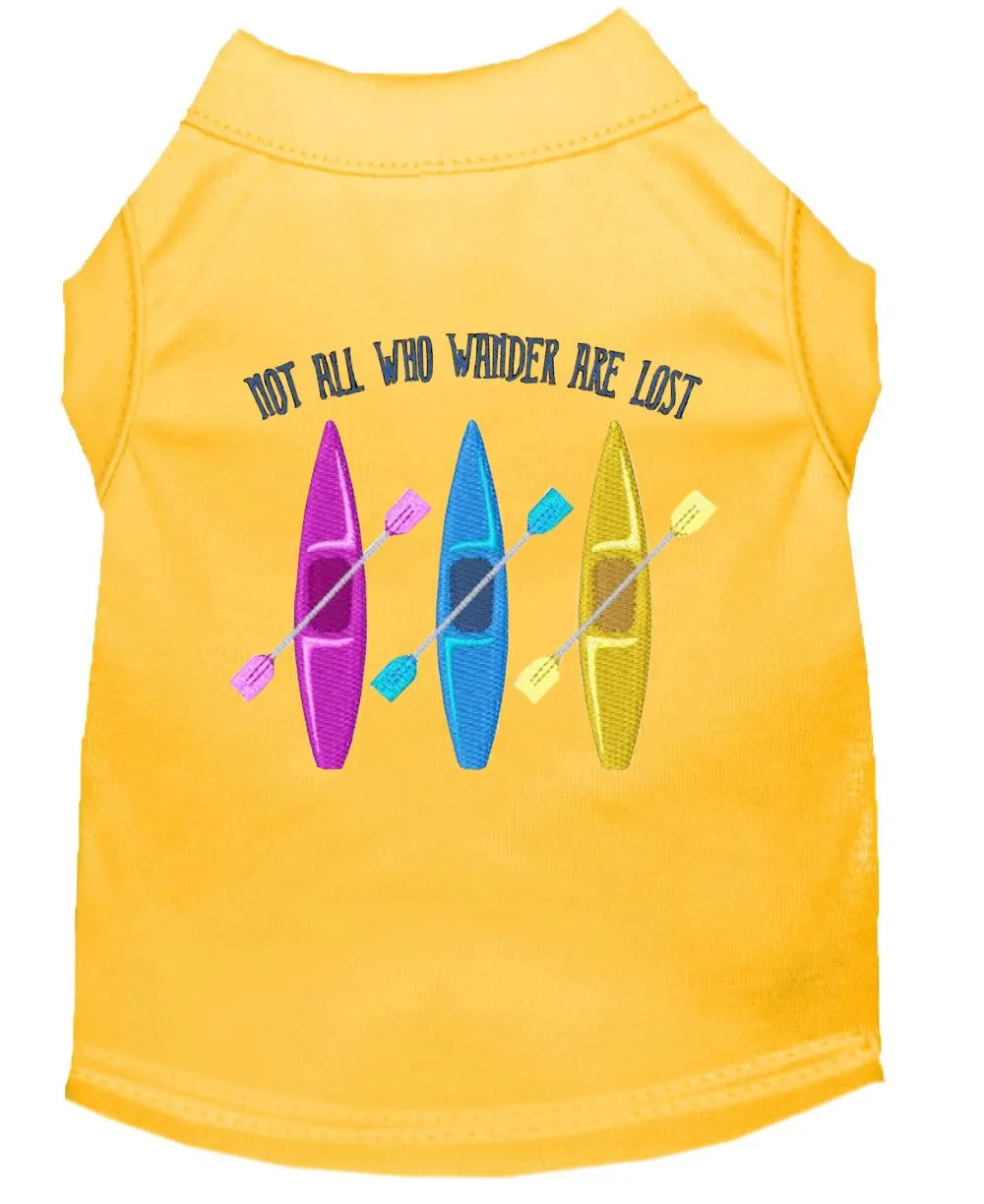 Not All Who Wander Embroidered Dog Shirt Yellow Xxxl (20)