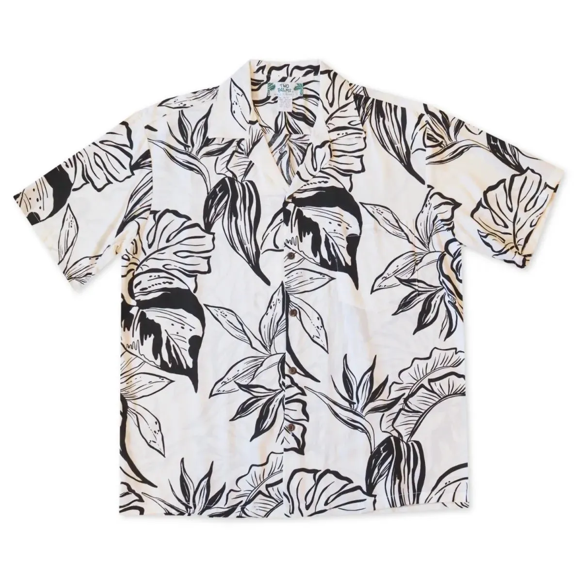 olomana white hawaiian rayon shirt