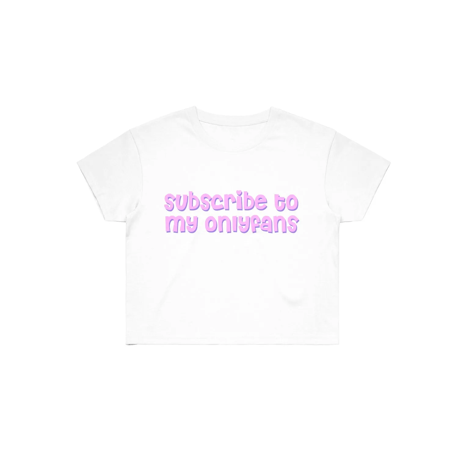 Onlyfans Cropped White Girl's Shirt