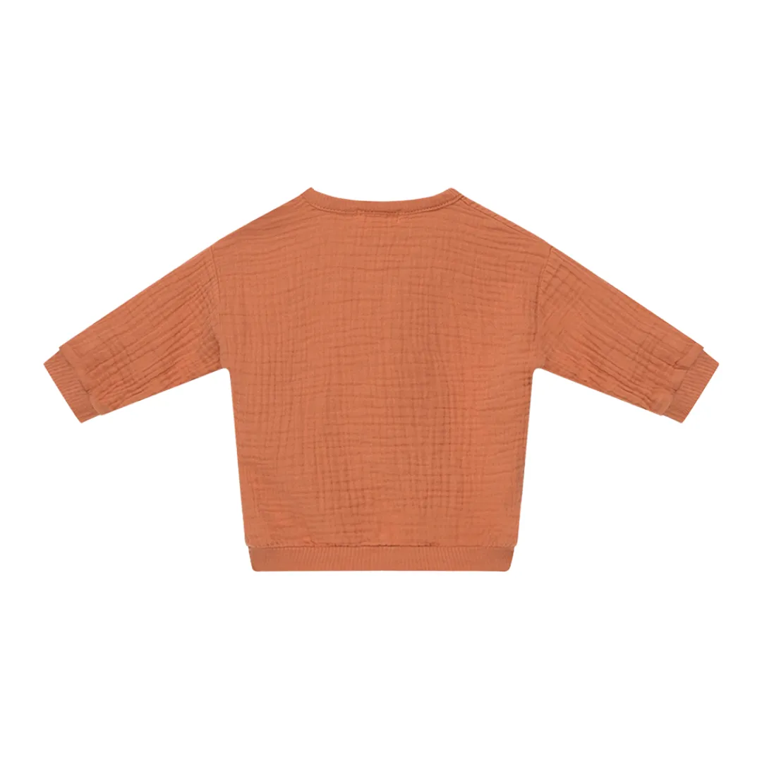 Organic Muslin Baby Shirt "Aries Terracotta", 18M (86)