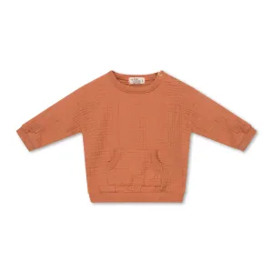 Organic Muslin Baby Shirt "Aries Terracotta", 18M (86)