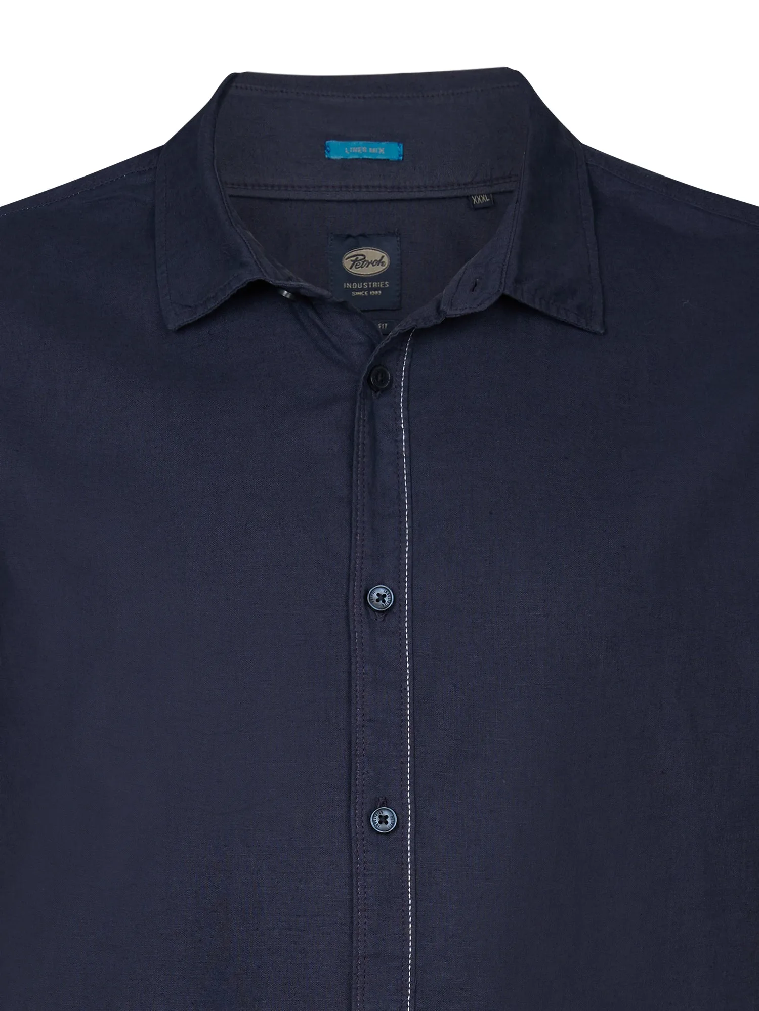 Plus size plain linen shirt Mahiway