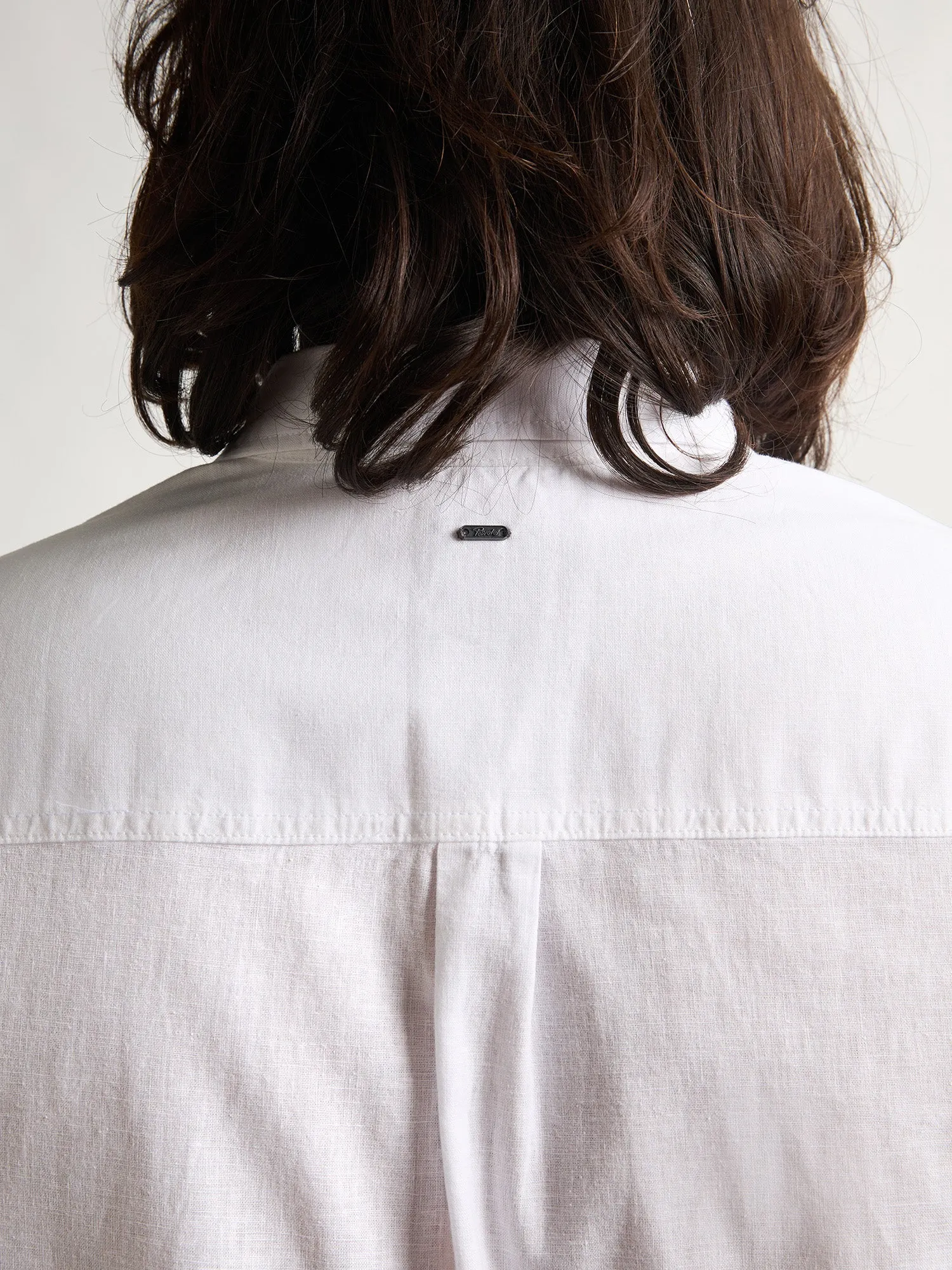 Plus size plain linen shirt Mahiway