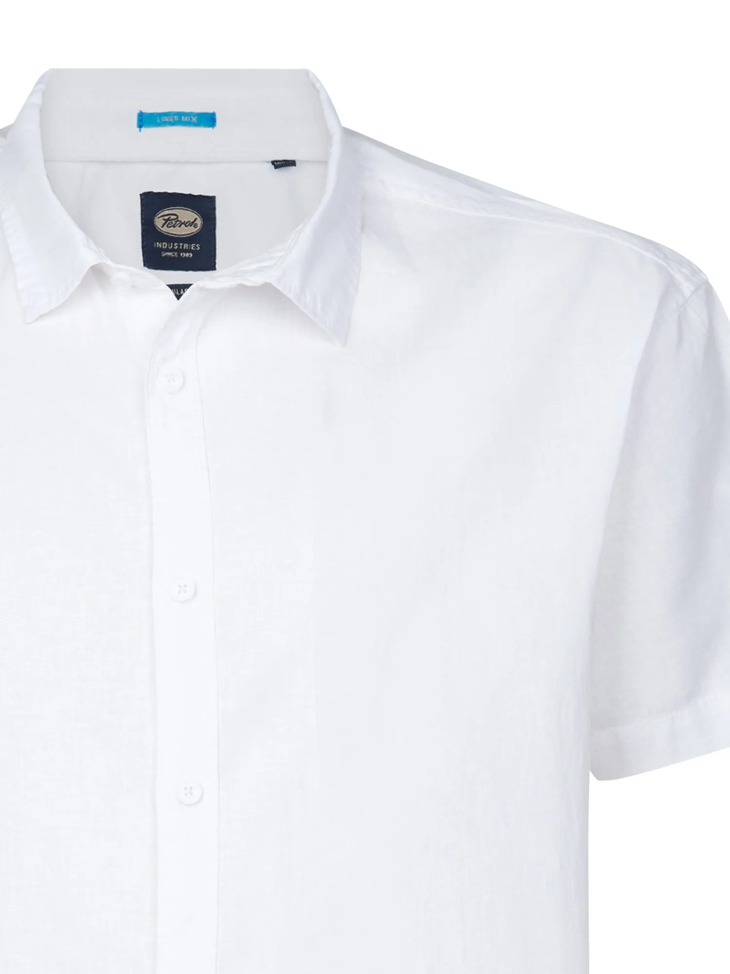Plus size plain linen shirt Mahiway
