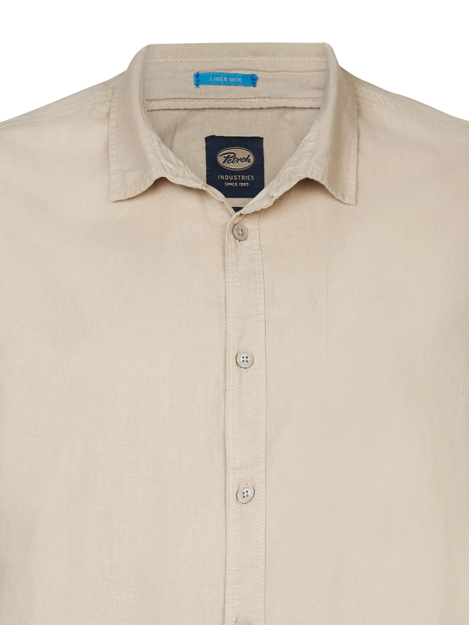 Plus size plain linen shirt Mahiway