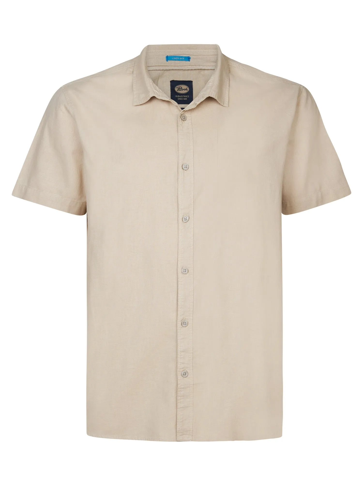 Plus size plain linen shirt Mahiway