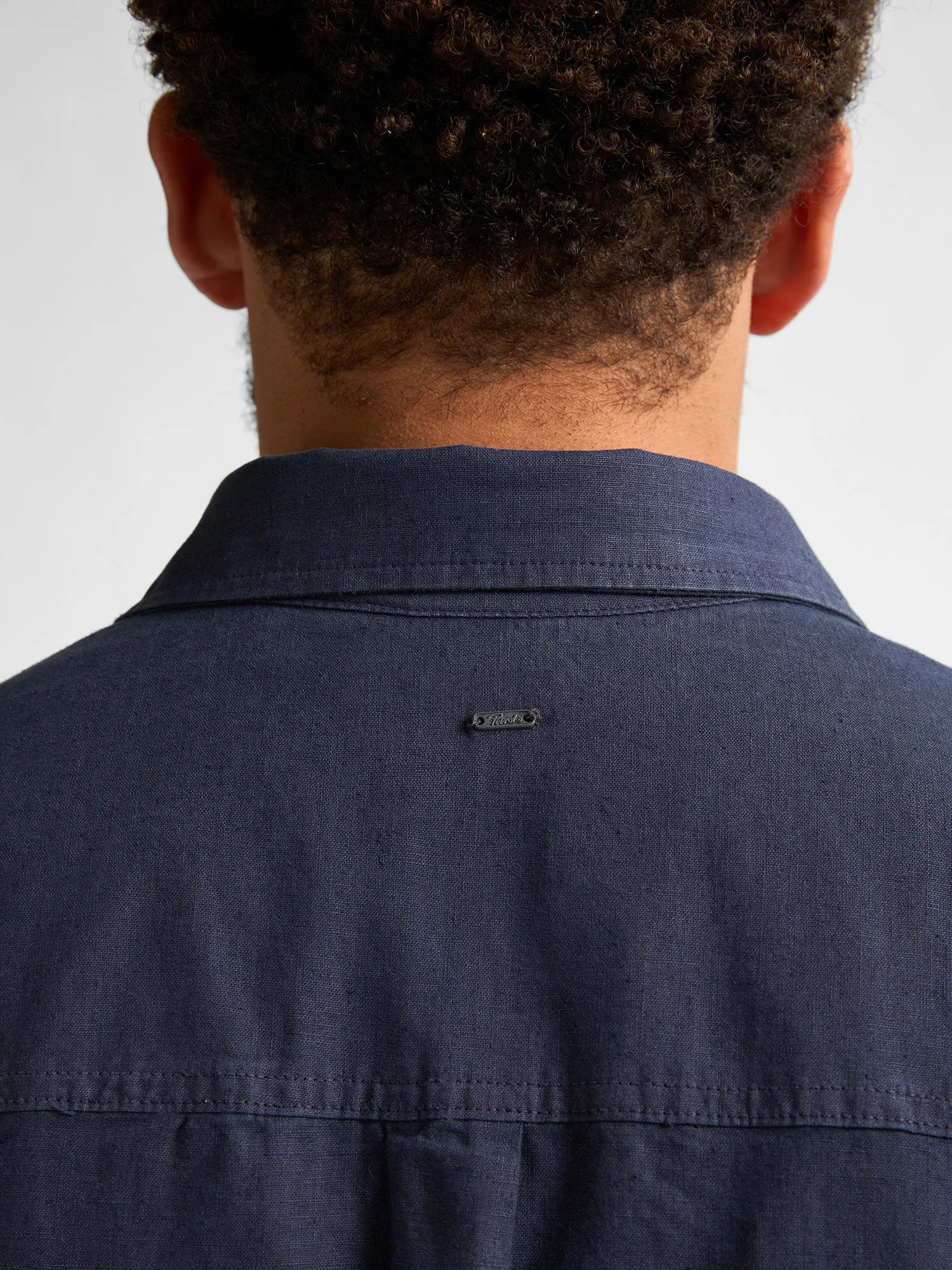 Plus size plain linen shirt Mahiway