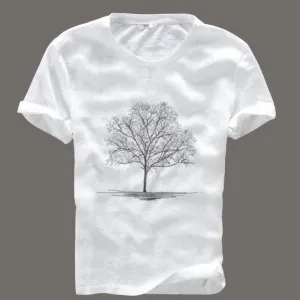 Printed Cotton Half Sleeve Regular Fit T-Shirt For Men