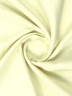 Pure Linen Plain Shirt Fabric Light Yellow Irish 8080